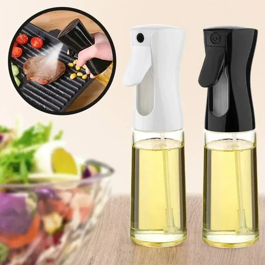 1pc 200ml/300ml Oil Spray Bottle Kitchen Cooking Olive Oil Dispenser Camping BBQ Baking Vinegar Soy Sauce Sprayer Containers